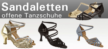 Sandaletten sind offene Tanzschuhe. Sie zeichnen sich durch eine besonders weiche und flexible Sohle aus. 