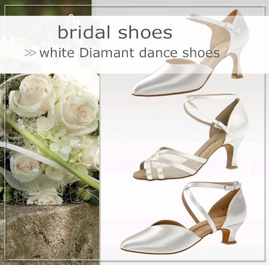 Diamond's white dance shoes are increasingly popular among the brides. The dance shoes impress with the design, the wearing comfort as well as the quality.