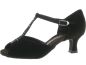 Schwarze Latein-Sandalette aus Velourleder.