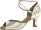 Preview: Als Brautschuh findet dieser weisse Tanzschuh oft verwendung. Dieser Tanzschuh hat einen 6,5cm Absatz.