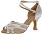 Preview: White dance shoes are always more than Brautschuhe worn. The dance shoes are made of white satin and have a 7.2cm heel.