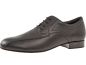 Preview: Schwarzer Herrentanzschuh aus weichem Nappaleder. Nahtverzierungen im Fersen- und Spannbereich.