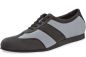 Preview: Gemütlicher Tanzsneaker aus schwarzem Velourleder versehen mir weichen Nappalederstücken an Schuhspitze, Schnürriemchenbereich und Ferse.