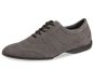 Preview: Gemütlicher Tanzsneaker aus schwarzem Velourleder versehen mir weichen Nappalederstücken an Schuhspitze, Schnürriemchenbereich und Ferse.