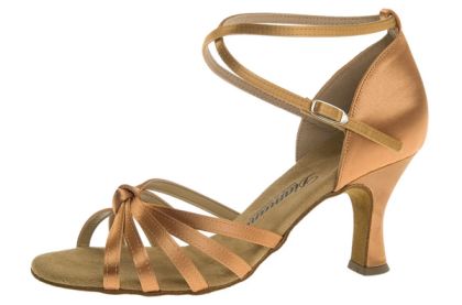 Made of dark tan latin sandal. The ideal dance shoes for the tournament dance.
