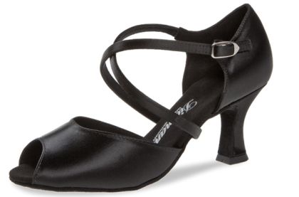 Die beliebteste Riemchen Sandalette des Tanzschuhherstellers Diamant. Das Obermaterial dieses Artikels ist schwarz Nubuk.