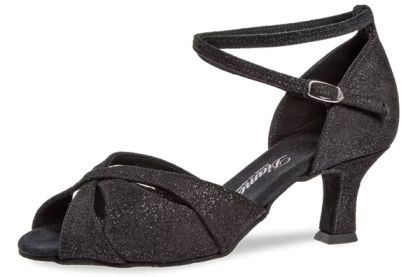 Black elegant dance shoes with a 5cm heel. These dance shoes are especially comfortable.