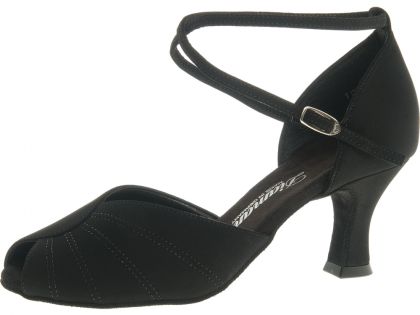 Diese Tanzschuhe mit einer kleinen Zehenöffnung haben einen 6,5cm Flare Absatz.