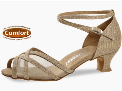Das Tanzschuh-Modell 035 erhalten Sie bei uns auch mit einem niedrigen Absatz. Die Tanzschuhe wuren in einer breiten Weite gefertigt.