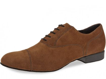 Schlichter Herrentanzschuh mit weichen Rundungen an Schuhspitze und Spann. Diese Tanzschuhe wirken durch ihre hochwertige Einfachheit.