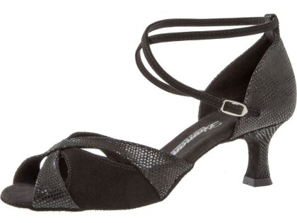 schwarze elegante Tanzschuhe mit einem 5cm Absatz. Diese Tanzschuhe sind besonders bequem.