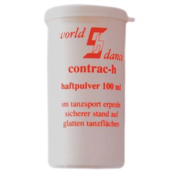 contrac-h 35g ist ein im Tanzsport erprobtes und beliebtes Haftpulver und bietet sicheren Stand auf glatten Tanzflächen.
