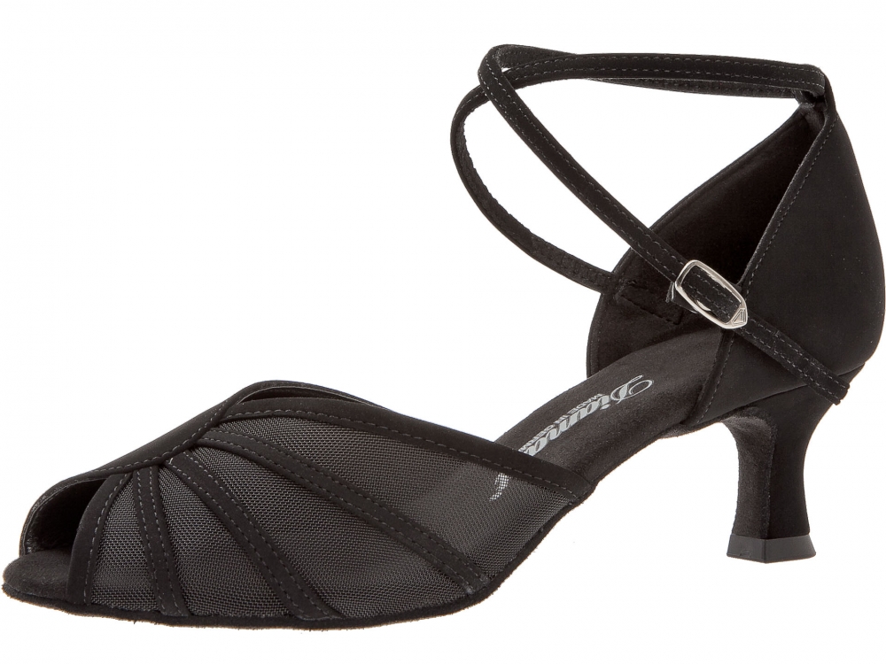 Tanzschuhe Modell 020-077-040 | schwarz Nubuk | Sandalette | 5,0cm Absatz |  Latein Tango Salsa - Diamant Tanzschuhe
