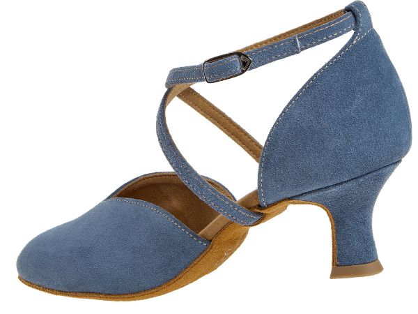 Der beliebte Diamant Tanzschuh Modell 107 in der Variante blau Velourleder