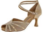 Extravagante goldene Tanzschuhe mit einem 6,5cm Absatz