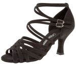 Die beliebteste schwarze Sandalette erhalten Sie bei uns auch mit einem 7,2cm Absatz.